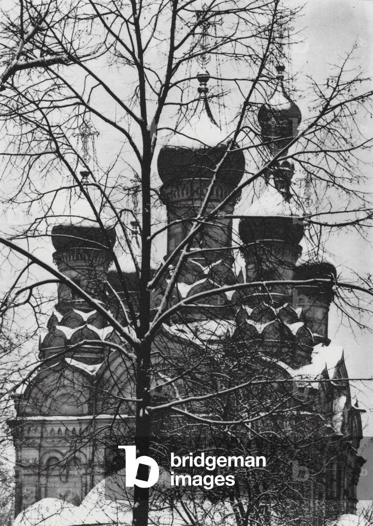 Dresden: The Russian Church; Russische Kirche (b/w photo)