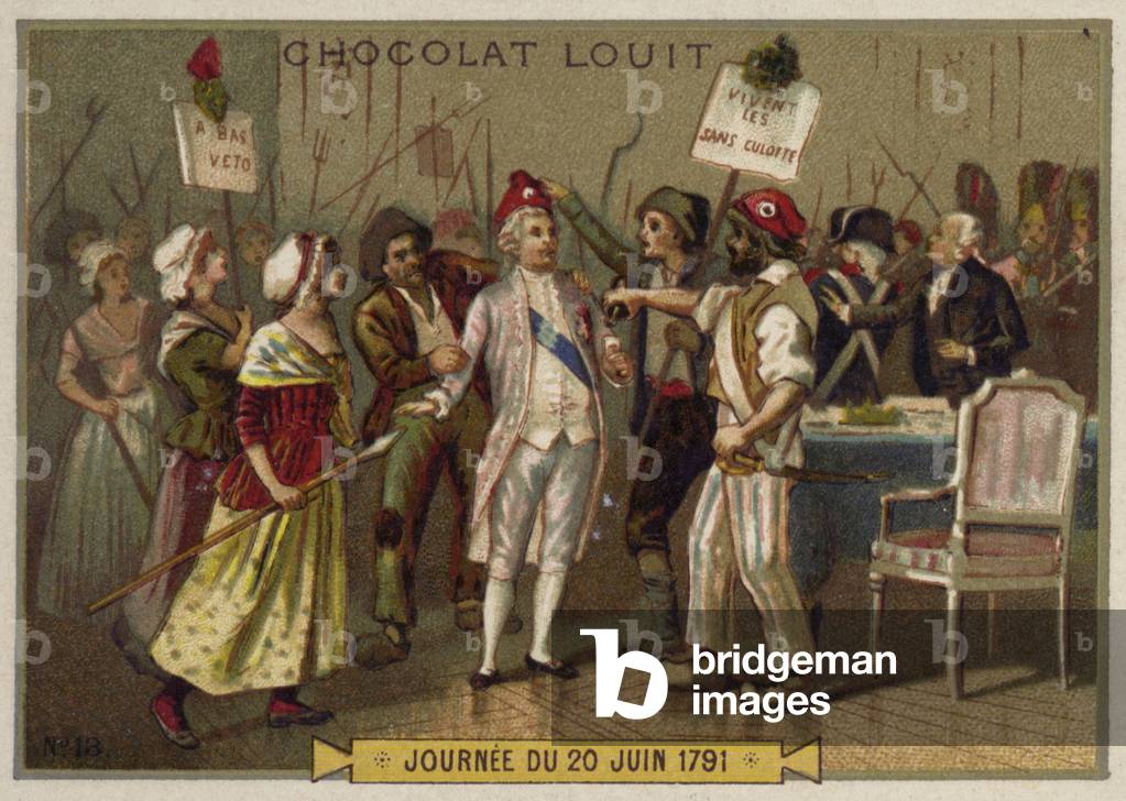 The sans-culottes invade the Tuileries Palace, French Revolution, 20 June 1792 (chromolitho)