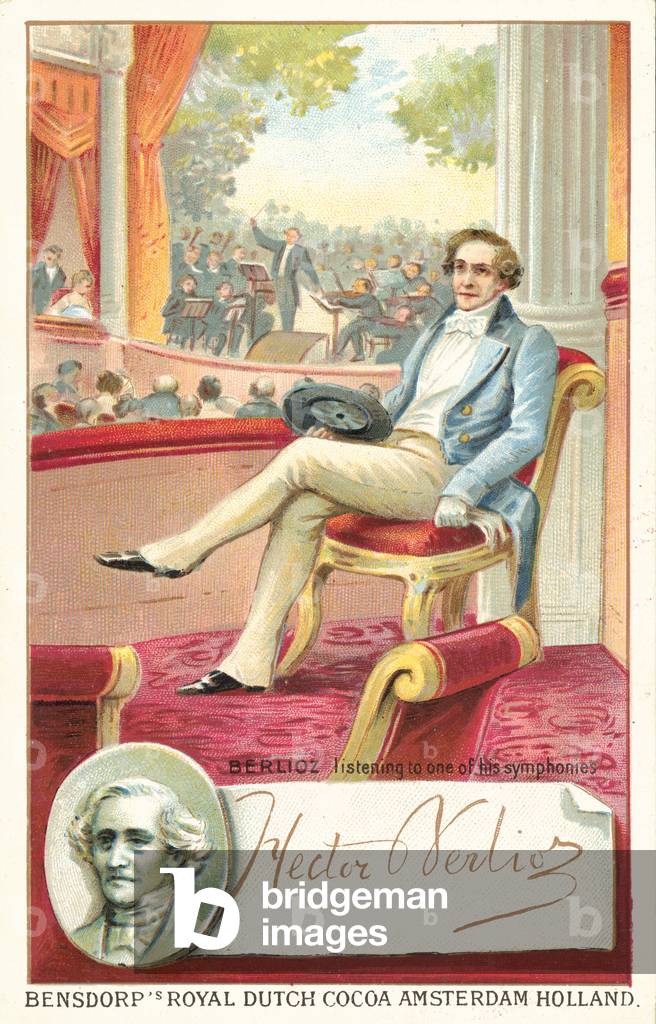 Hector Berlioz (colour litho)