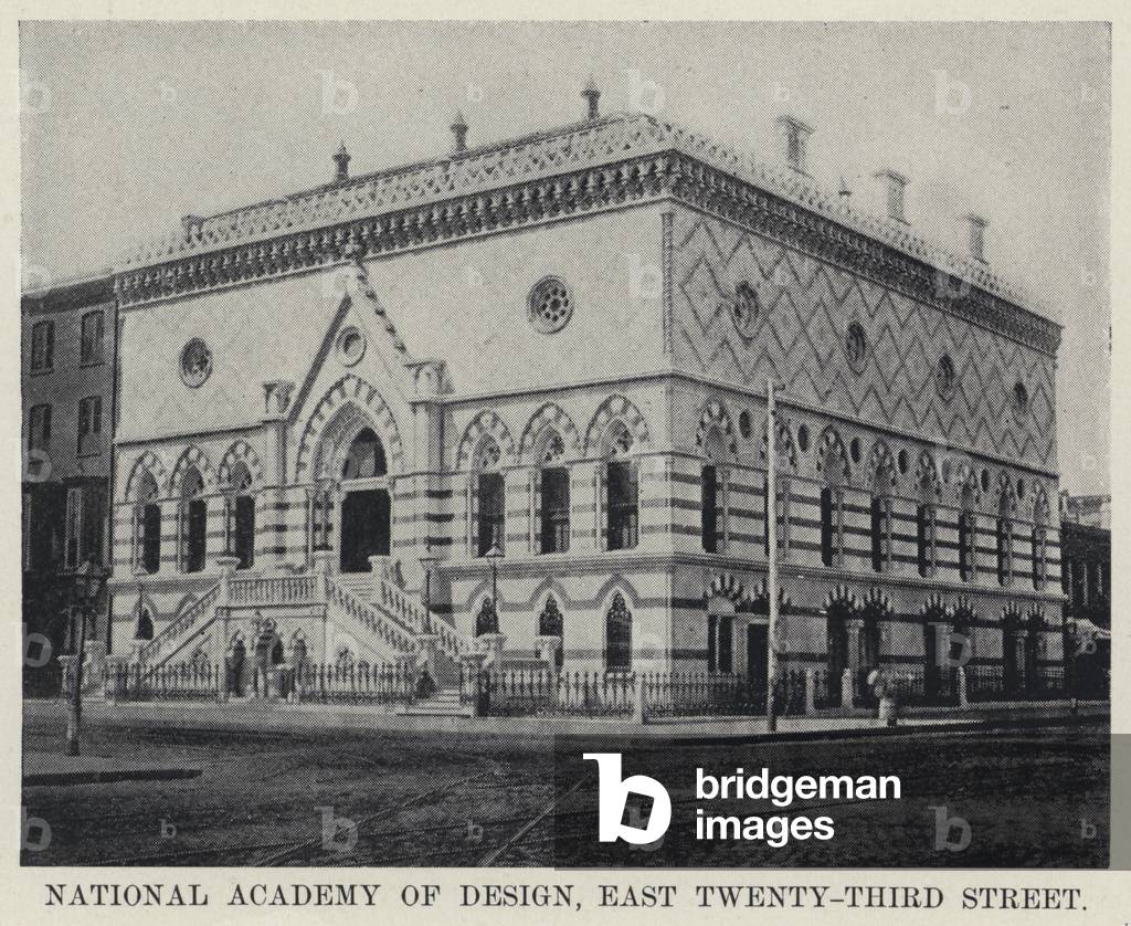 National Academy of Design, East Twenty-Third Street (b/w photo)