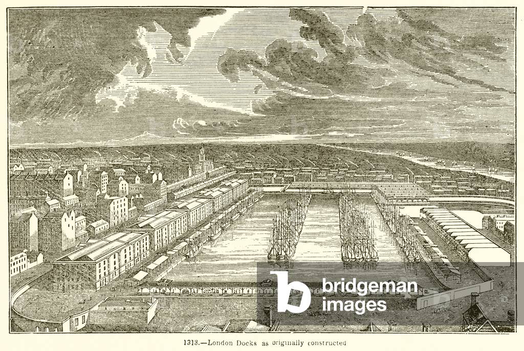 London Docks as Originally Constructed (engraving)