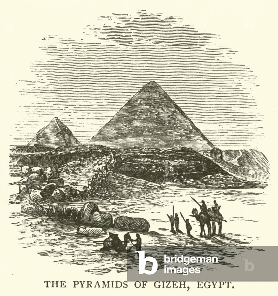 The Pyramids of Gizeh, Egypt (engraving)