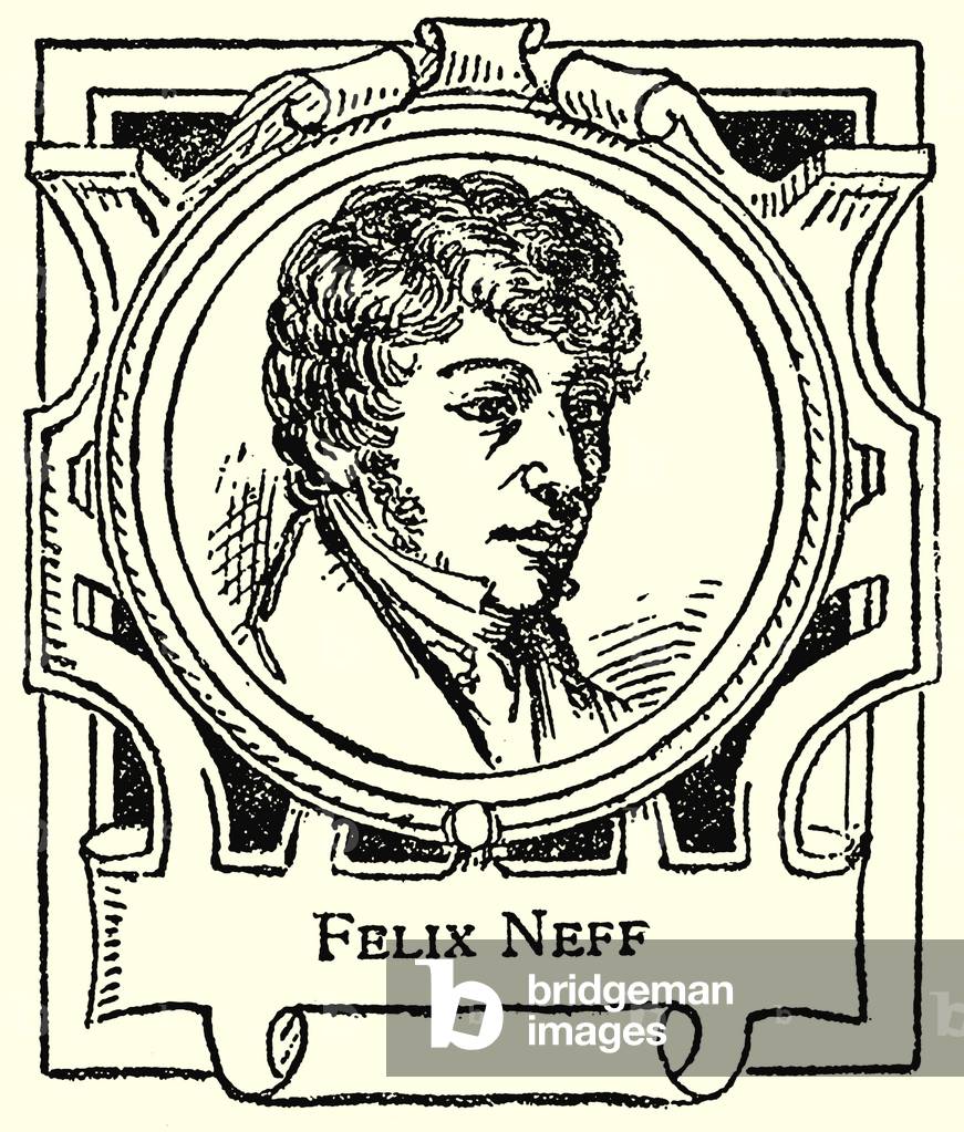 Felix Neff, illustration for 'The Portrait Birthday-Book', c.1870 (litho)