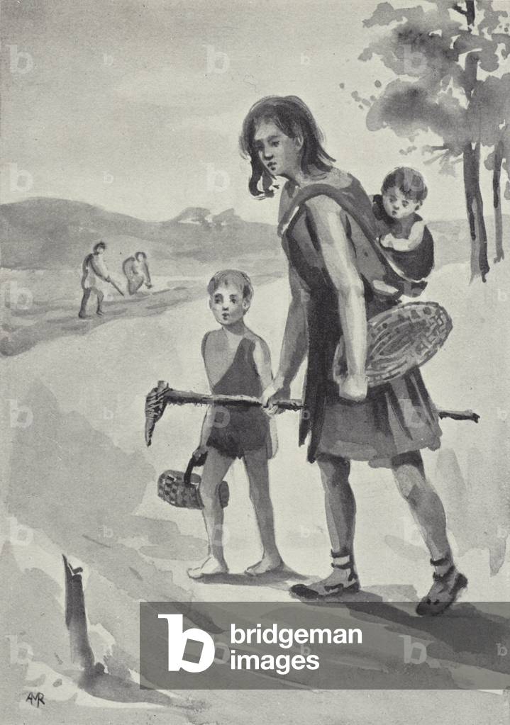 Going to the Fields (litho)