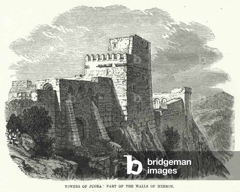 Towers of Judea, Part of the Walls of Hebron (engraving)