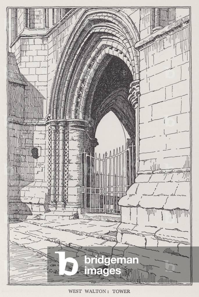 West Walton, Tower (litho)