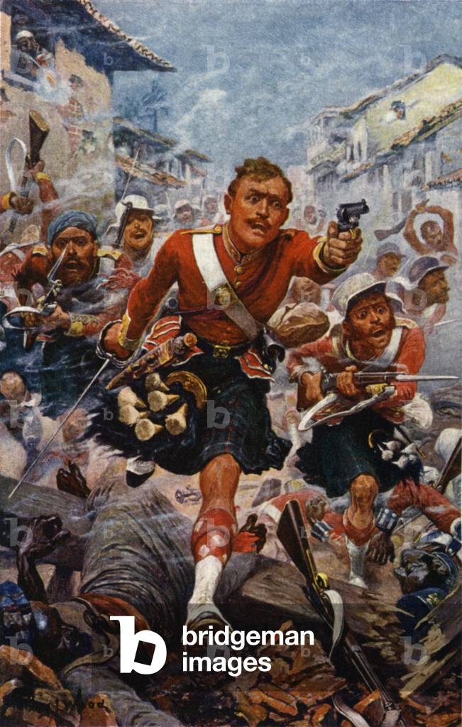 The 78th Highlanders at Lucknow (colour litho)