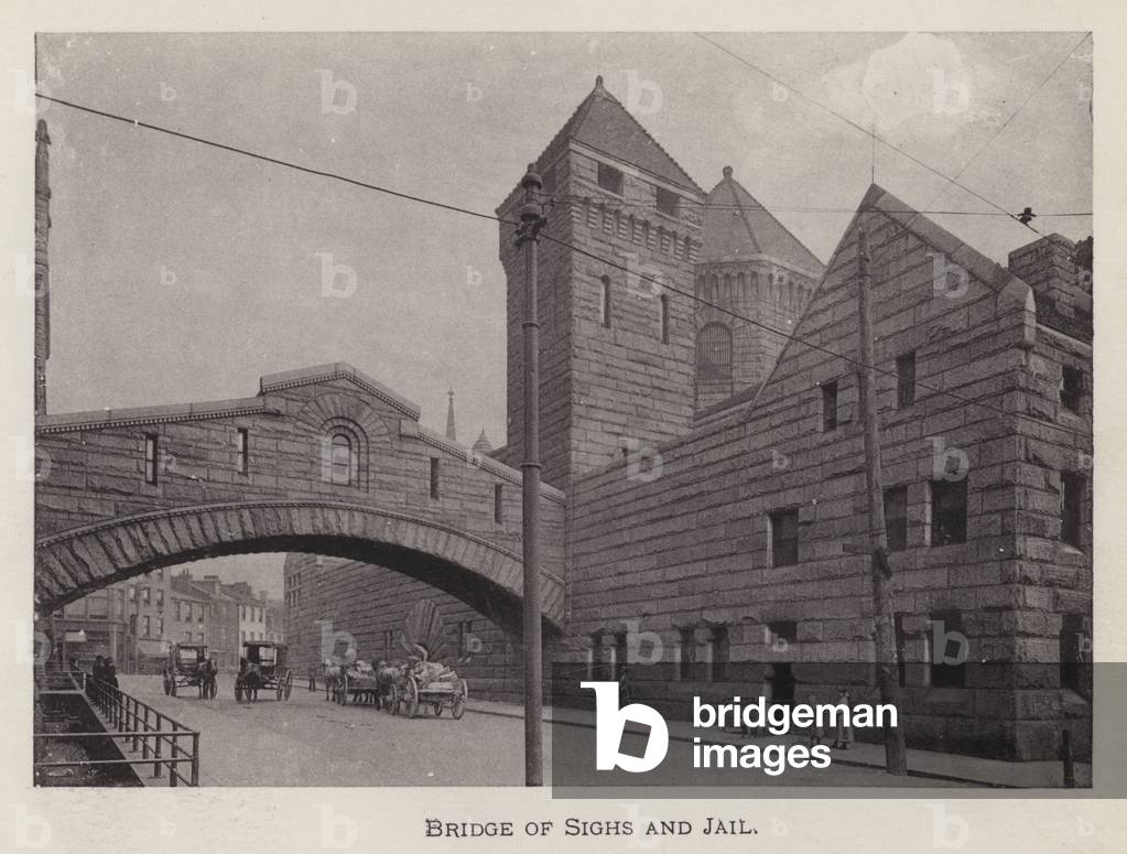 Pittsburgh: Bridge of Sighs and Jail (b/w photo)