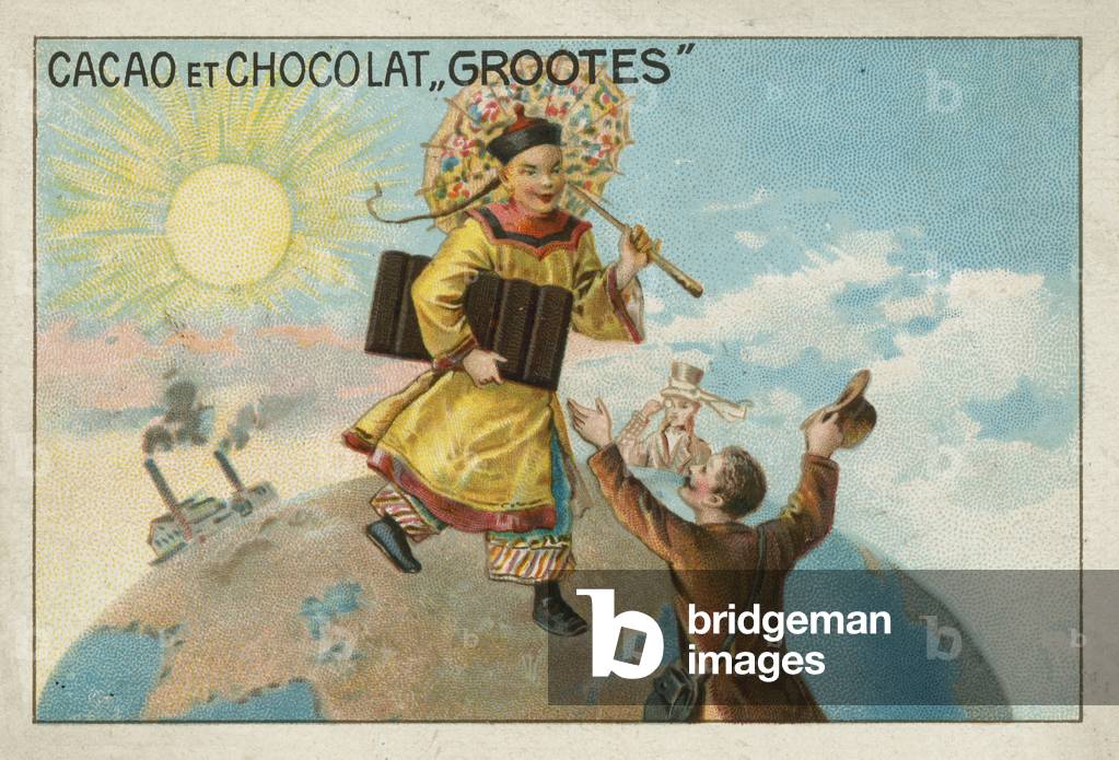 Advertisement for Grootes cocoa and chocolate (chromolitho)
