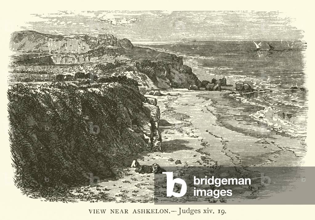 View near Ashkelon, Judges, xiv, 19 (engraving)