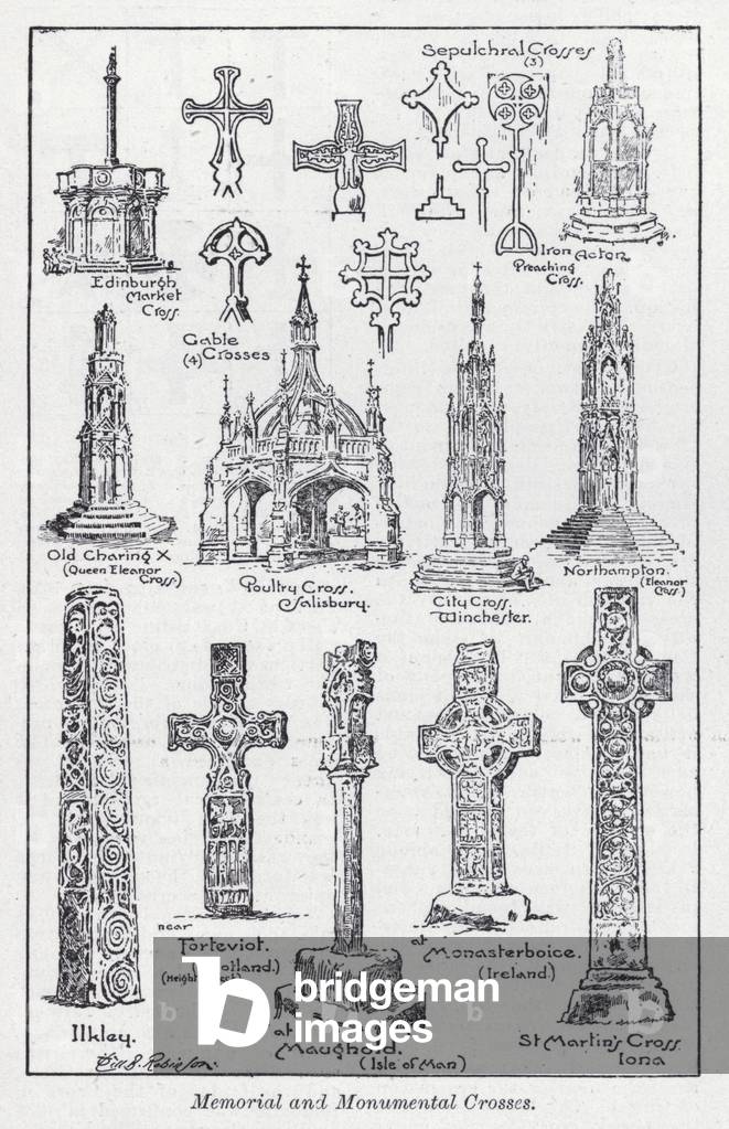 Memorial and monumental crosses (litho)