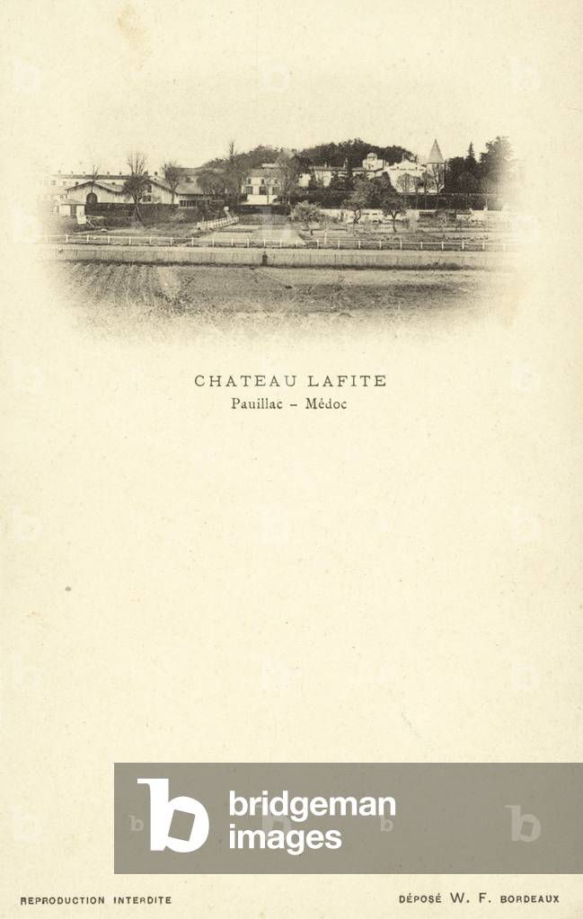 Chateau Lafite, Pauillac, Medoc (b/w photo)