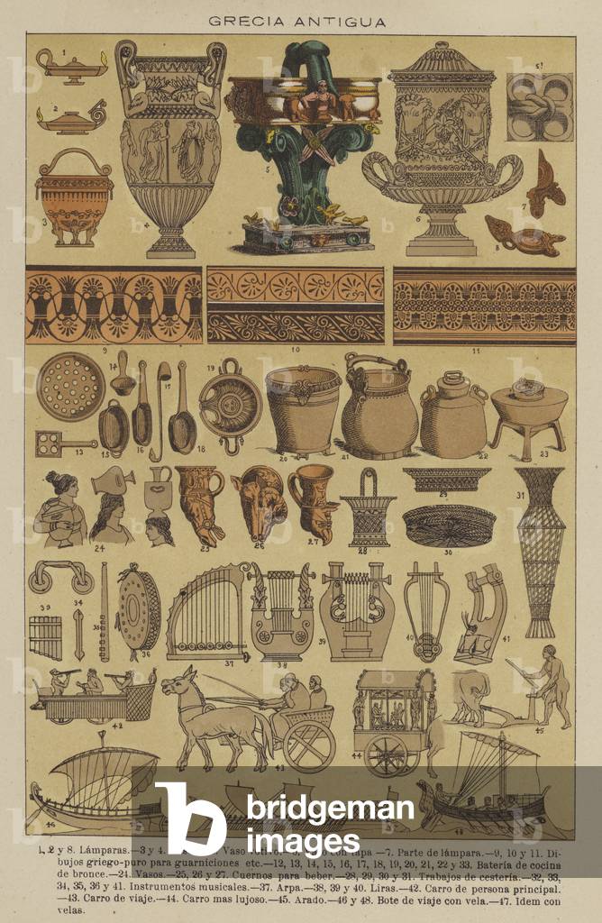 Grecia Antigua (colour litho)