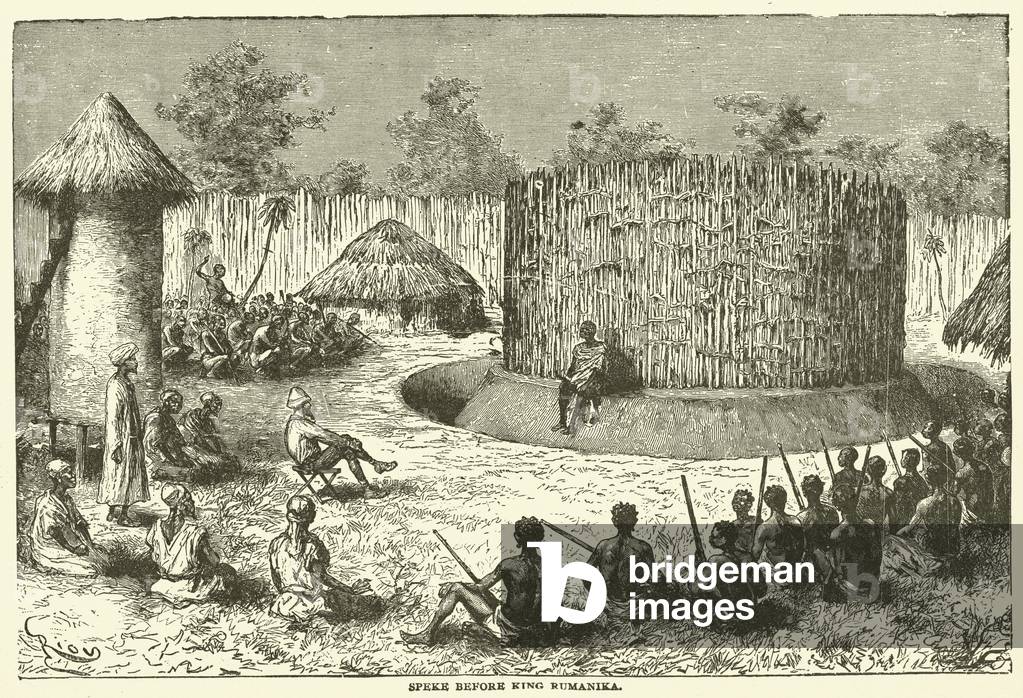 Speke before King Rumanika (engraving)