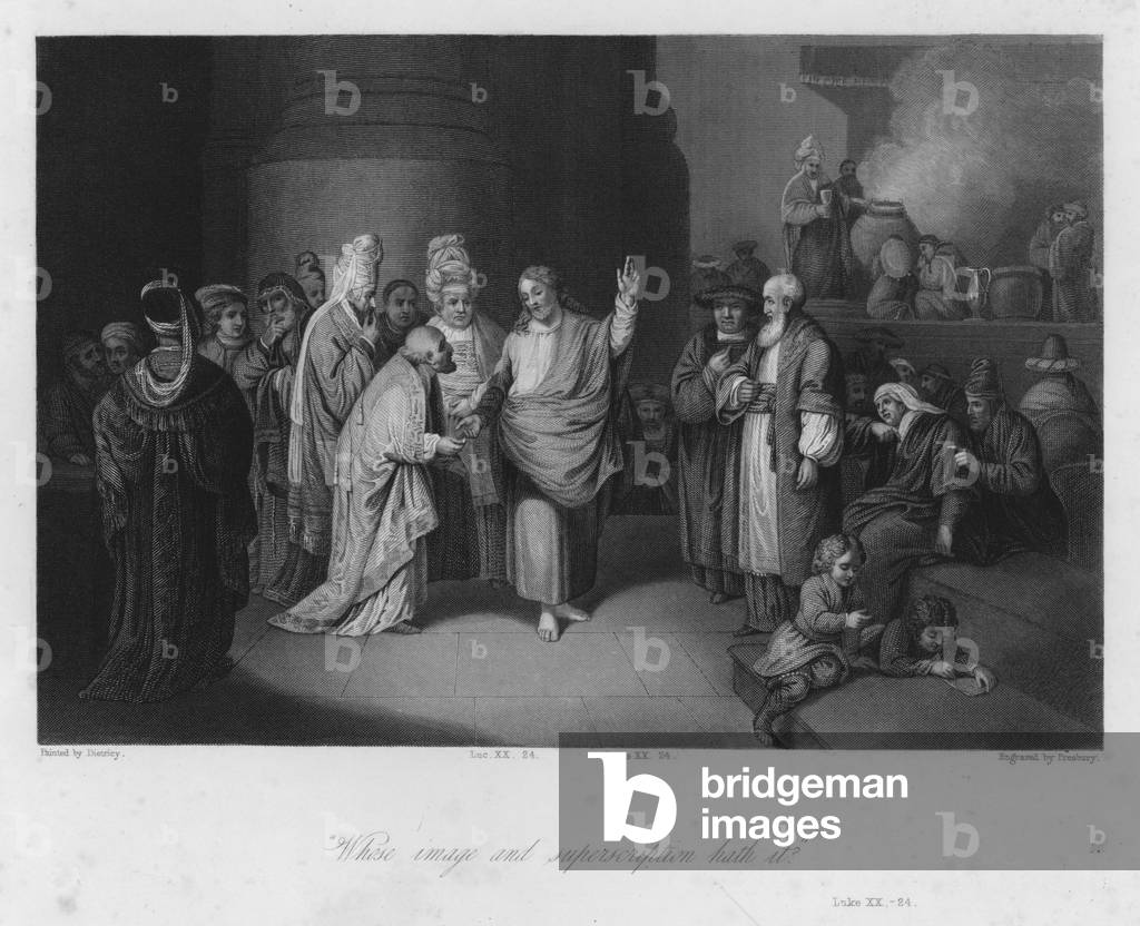 The Tribute Money, Luke XX, 24 (engraving)