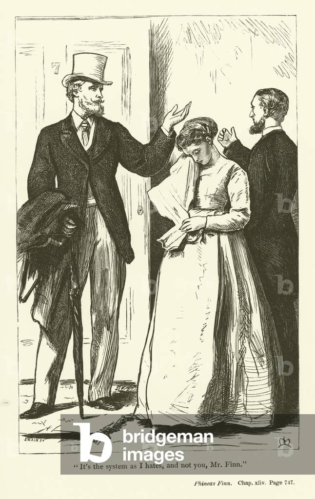 Illustration for Phineas Finn by Anthony Trollope (engraving)