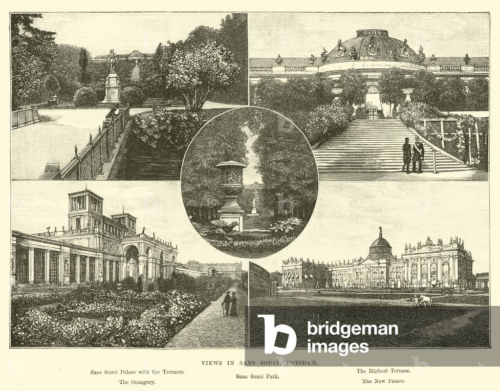 Views in Sans Souci, Potsdam (engraving)