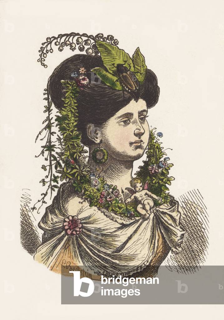Hat for May (coloured engraving)