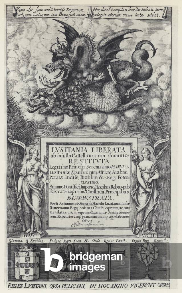 A de Sousa de Macedo, Lusitania liberata, R Heron 1645 (b/w photo)
