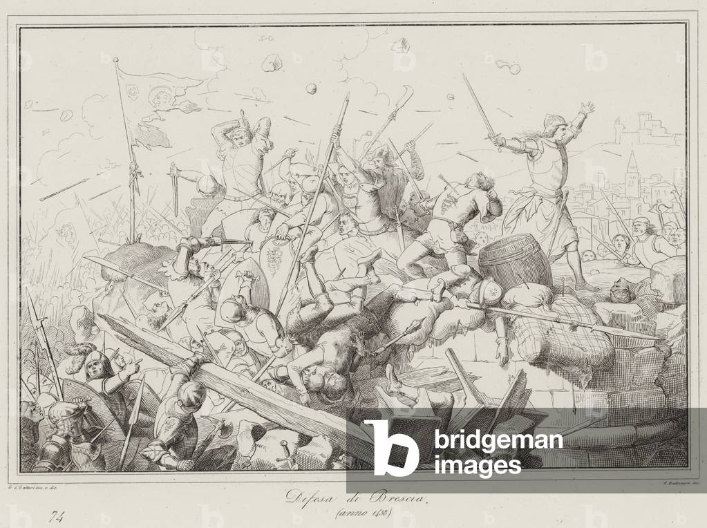 Difesa di Brescia, 1438 (engraving)