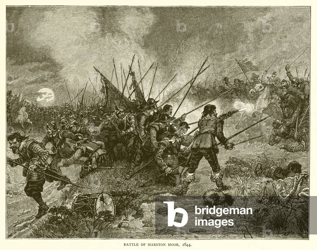 Battle of Marston Moor, 1644 (engraving)