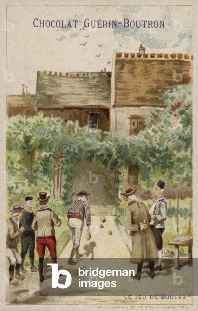 Game of boules (chromolitho)