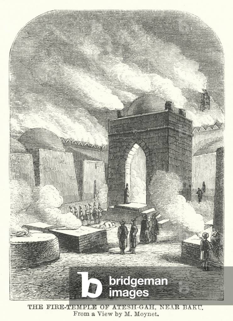 The Fire-Temple of Atesh-gah, near Baku (engraving)