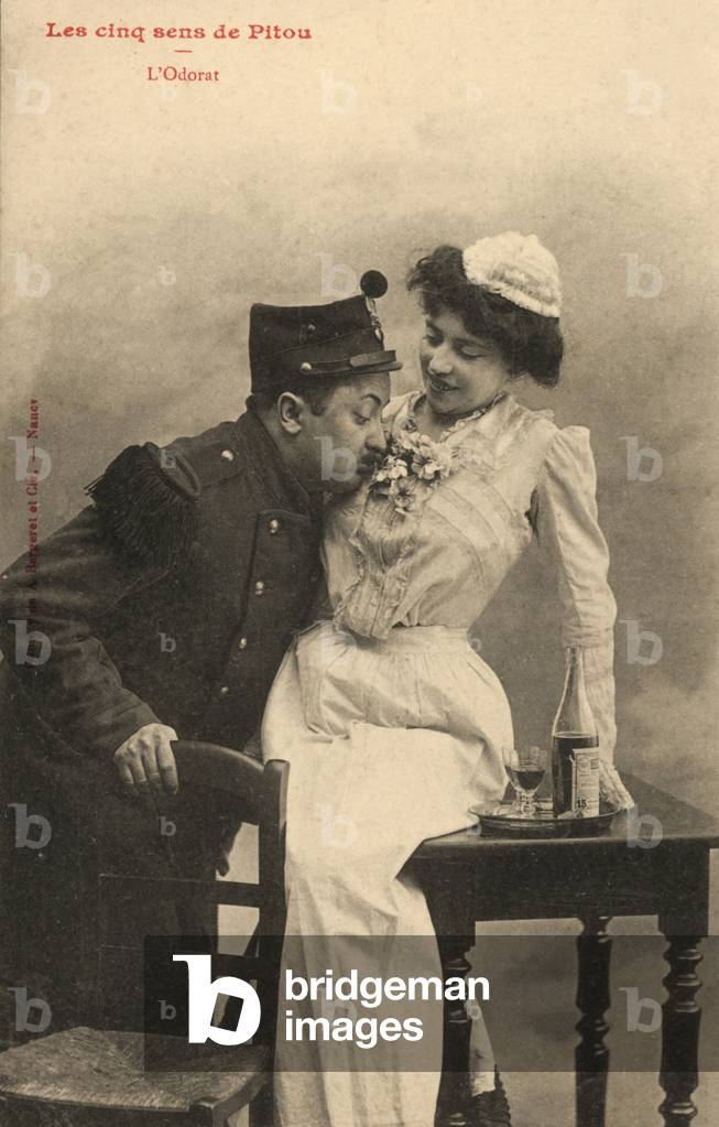 The five senses, Smell (b/w photo)