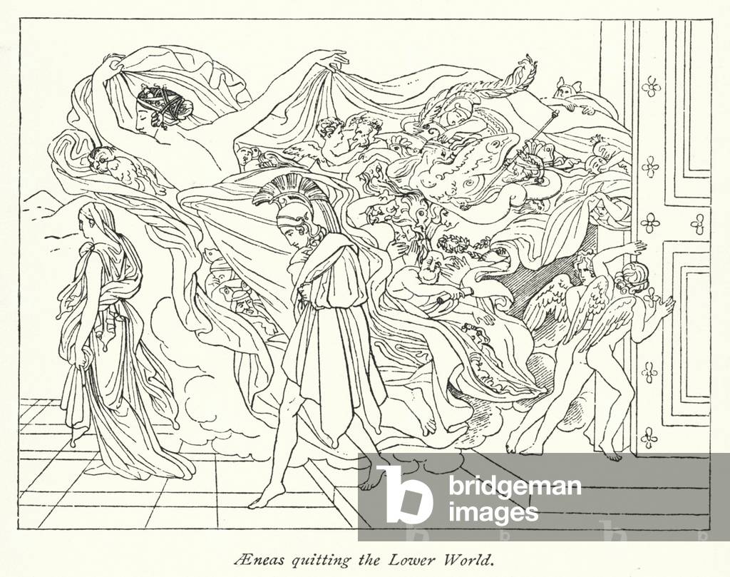 Aeneas quitting the Lower World (litho)