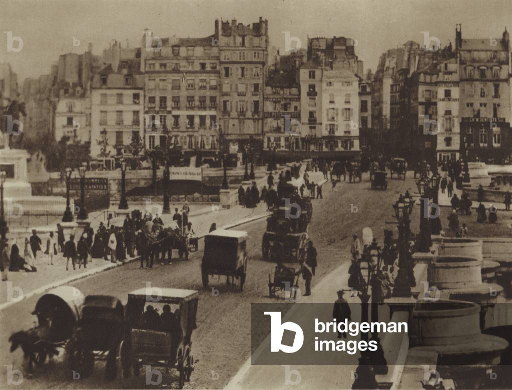 Le Pont-Neuf, vers le nord (b/w photo)