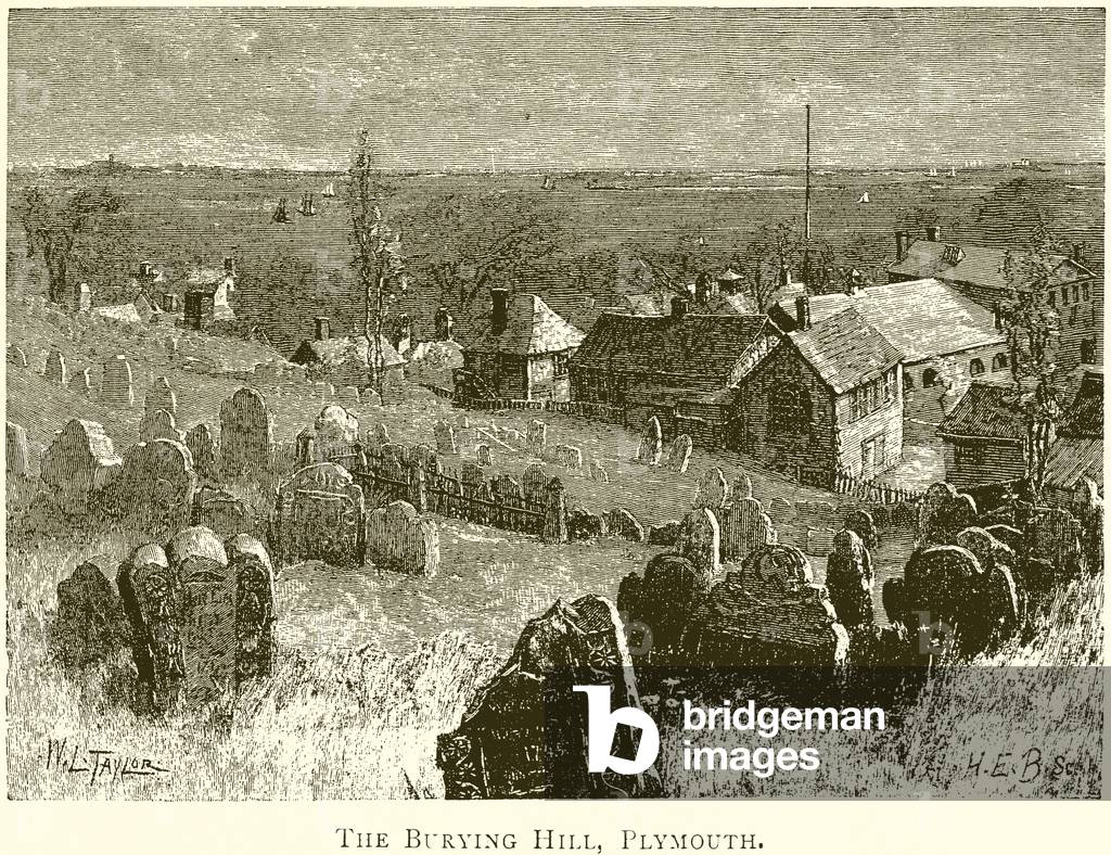 The Burying Hill, Plymouth (engraving)