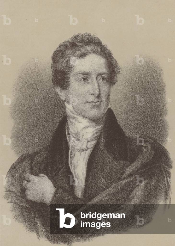Sir Robert Peel, British Prime Minister 1834-1835 and 1841-1846 (litho)