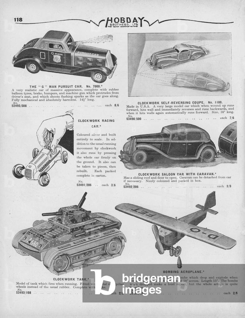 Page from Hobdays General Merchandise Catalogue 1936/1937 (litho)