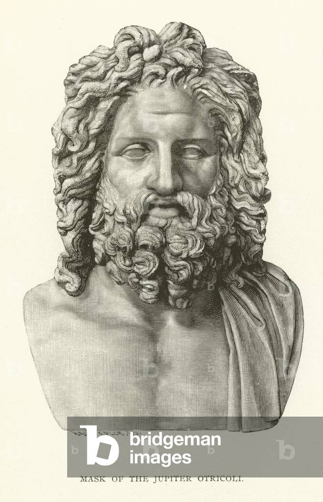 Mask of the Jupiter Otricoli (engraving)