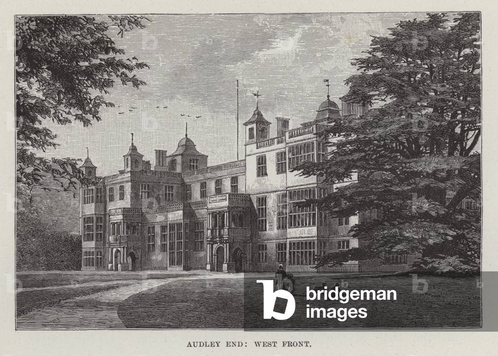 Audley End, West Front (litho)