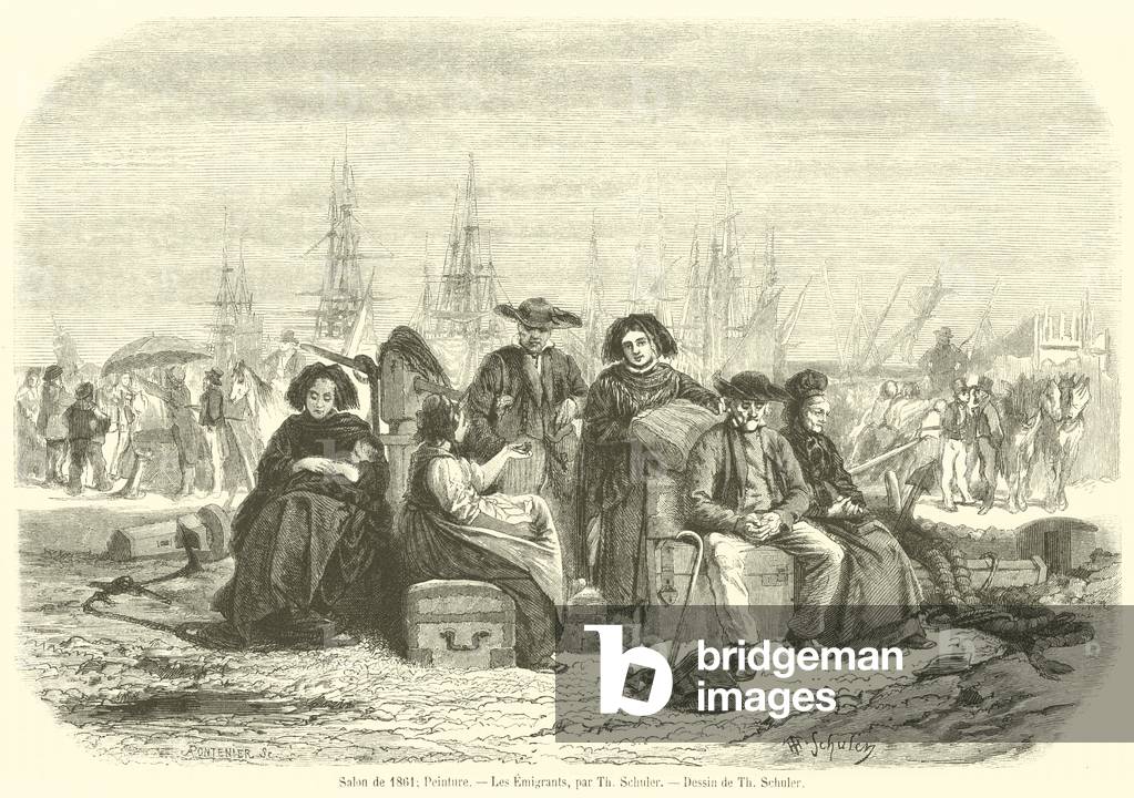 Salon de 1861, Peinture, Les Emigrants (engraving)