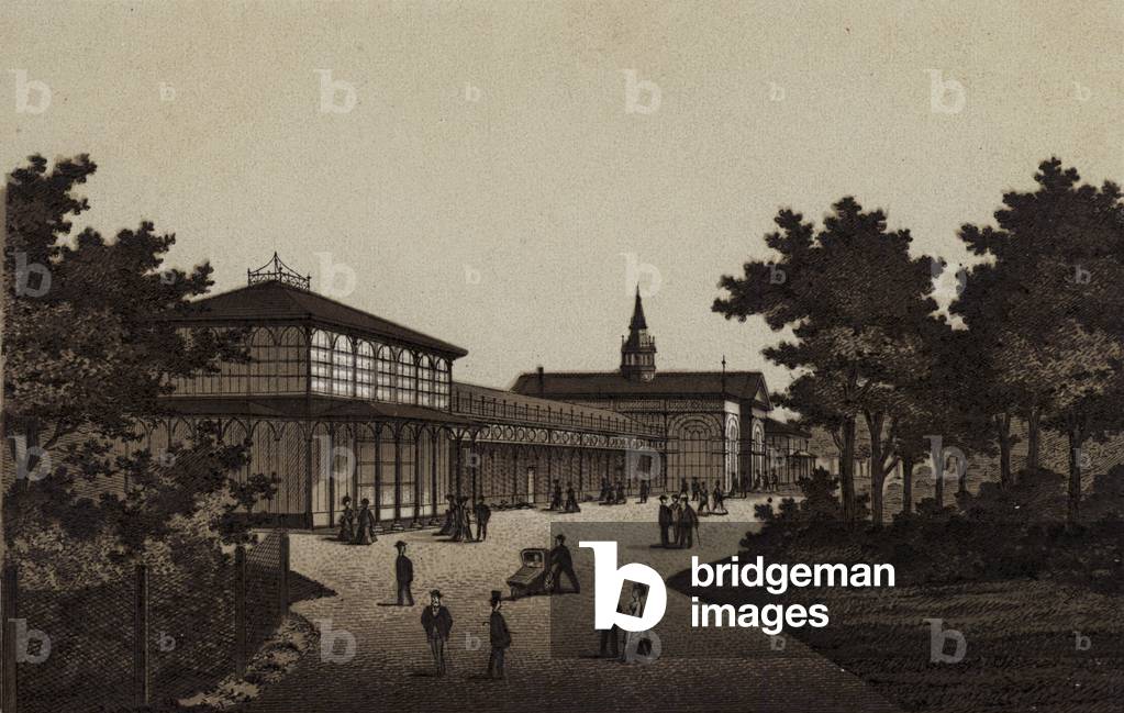 Buxton: Pavilion, Buxton Gardens (litho)