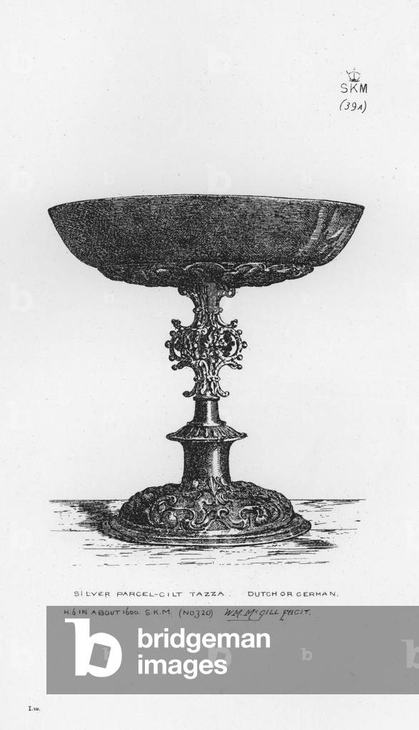 Victoria And Albert Museum: Silver Parcel-Gilt Tazza, Dutch or German, about 1600 (engraving)