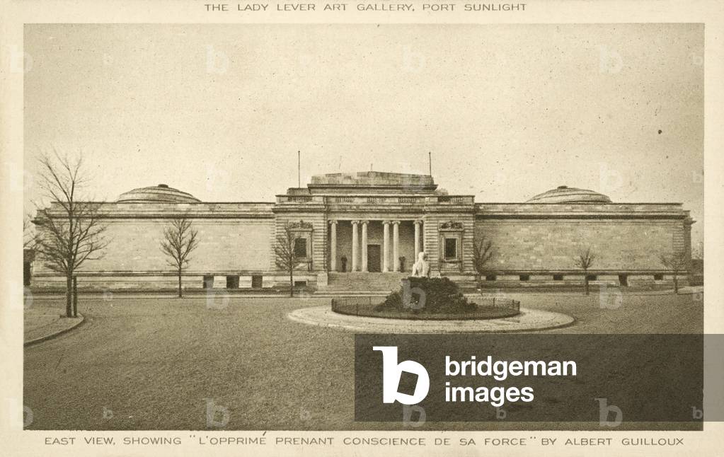 'L'Opprime Prenant Conscience De Sa Force' by Albert Guilloux, The Lady Lever Art Gallery, Port Sunlight (b/w photo)
