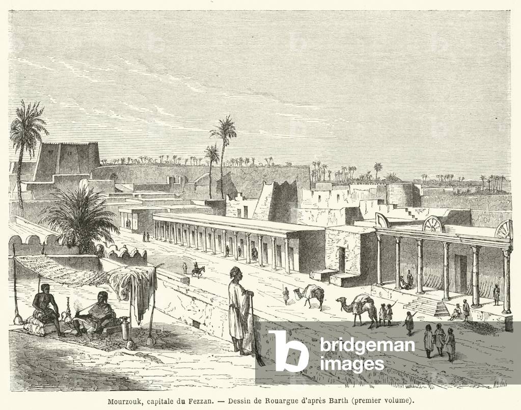 Mourzouk, capitale du Fezzan (engraving)