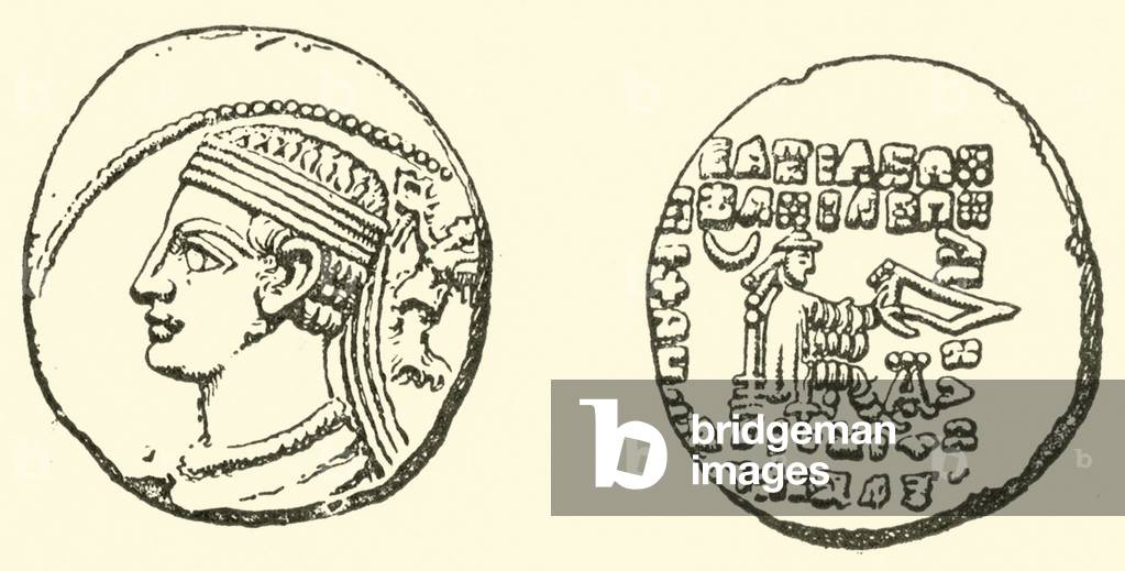 Pacorus I, king of Parthia (engraving)