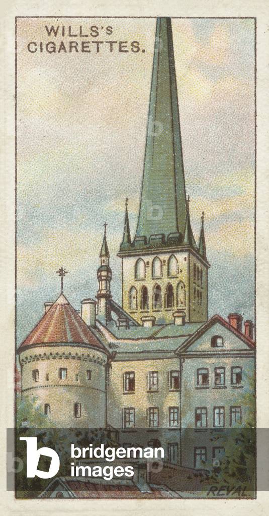 St Olai Church, Reval (chromolitho)