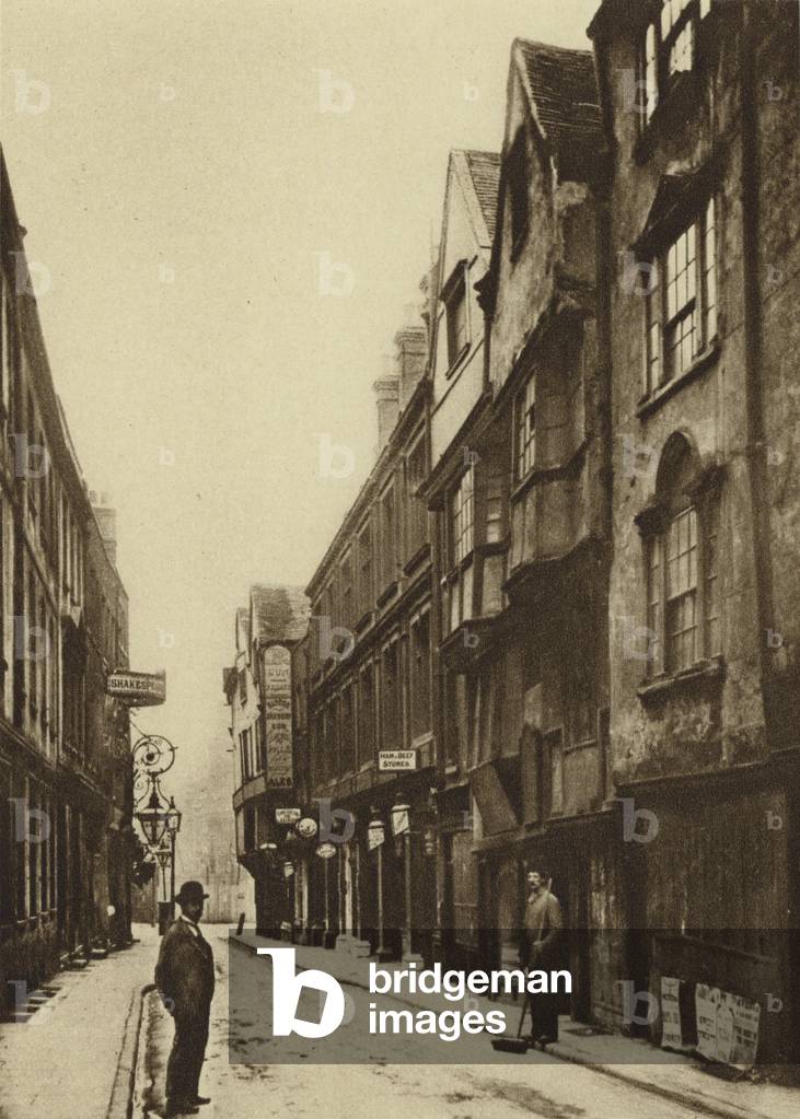 Wych Street in the 1890s (b/w photo)