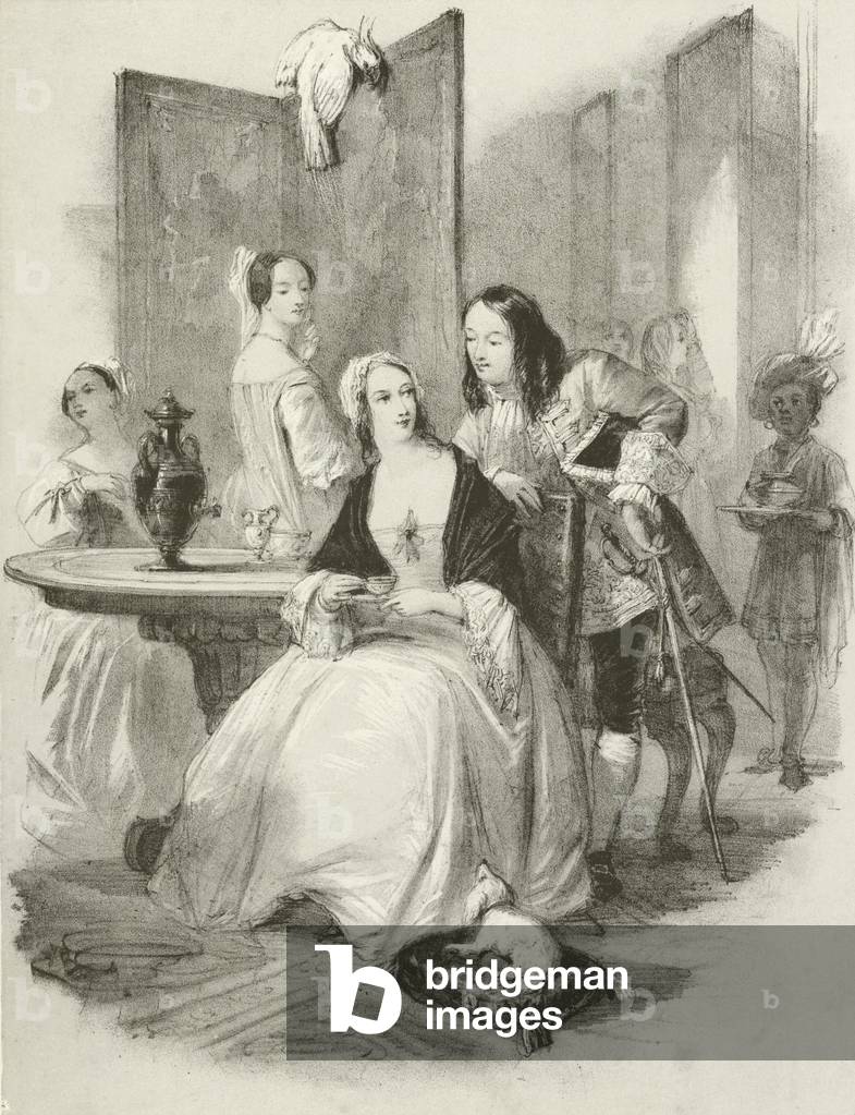 The New Beauty, the court of Queen Anne (litho)