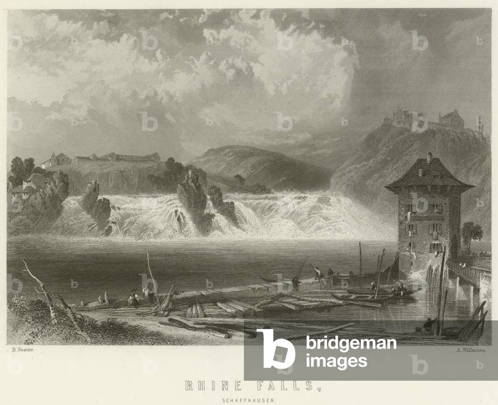 Rhine Falls, Schaffhausen (engraving)