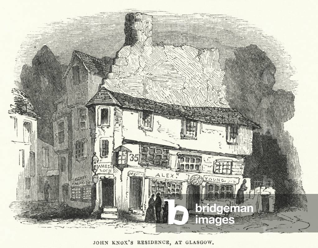 John Knox's Residence, at Glasgow (engraving)