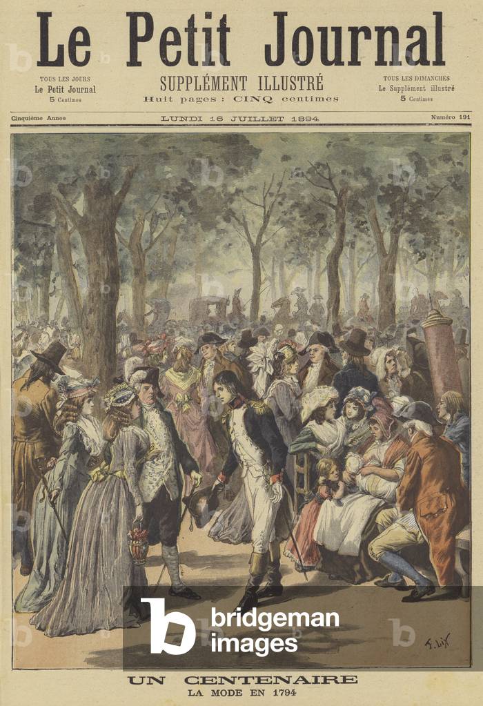A centenary: fashion in 1794 (colour litho)