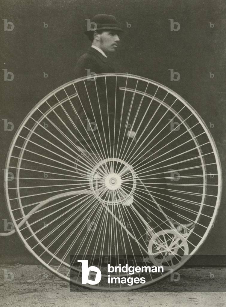 An Otto-Dicycle (b/w photo)