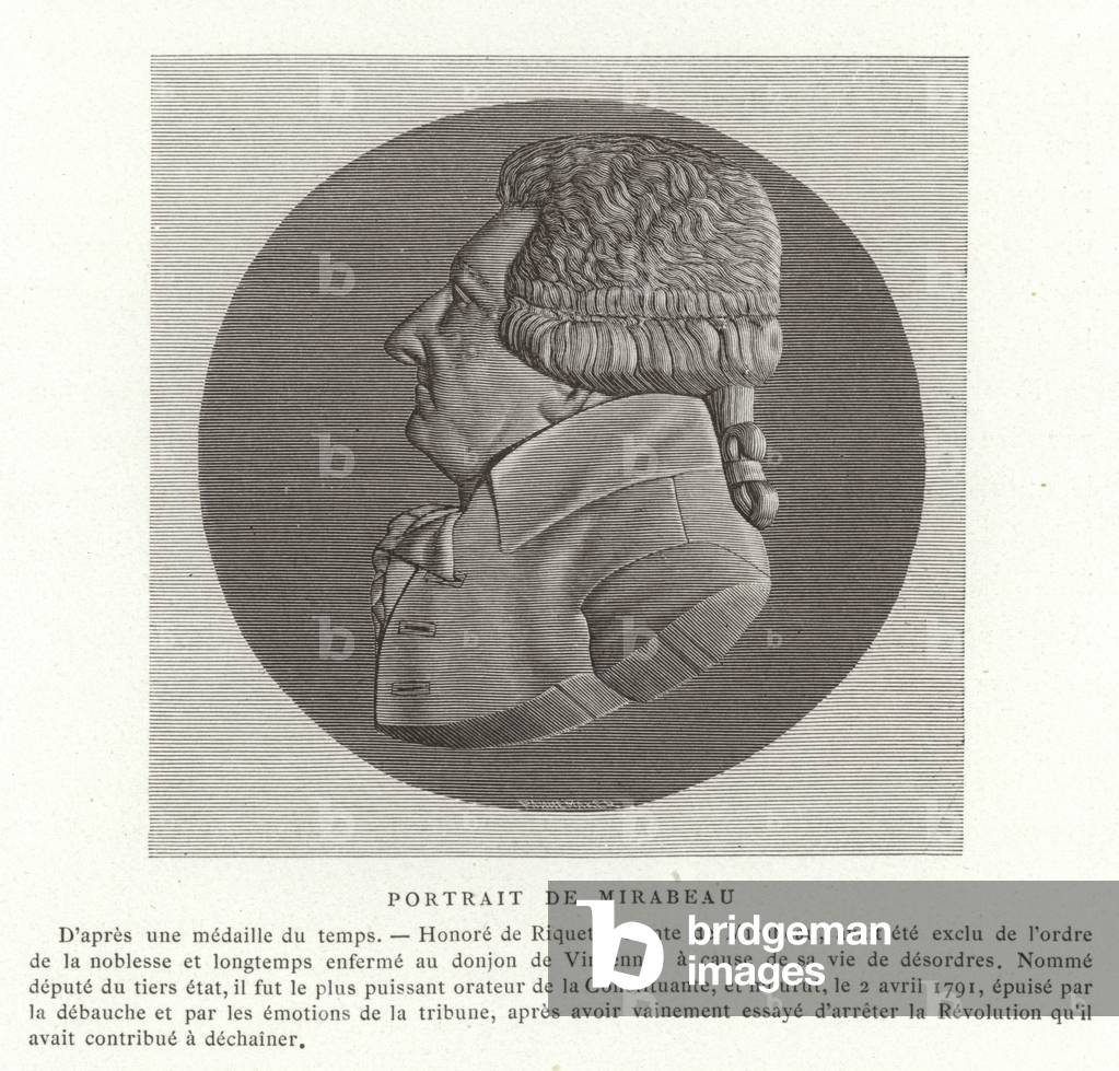 Honore Gabriel Riqueti, comte de Mirabeau (engraving)
