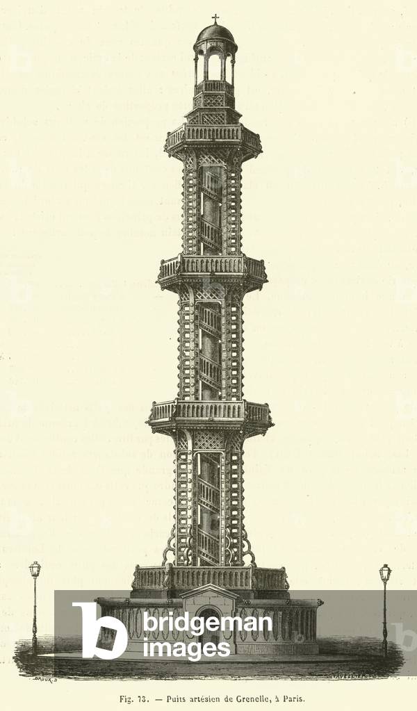 Puits artesien de Grenelle, a Paris (engraving)